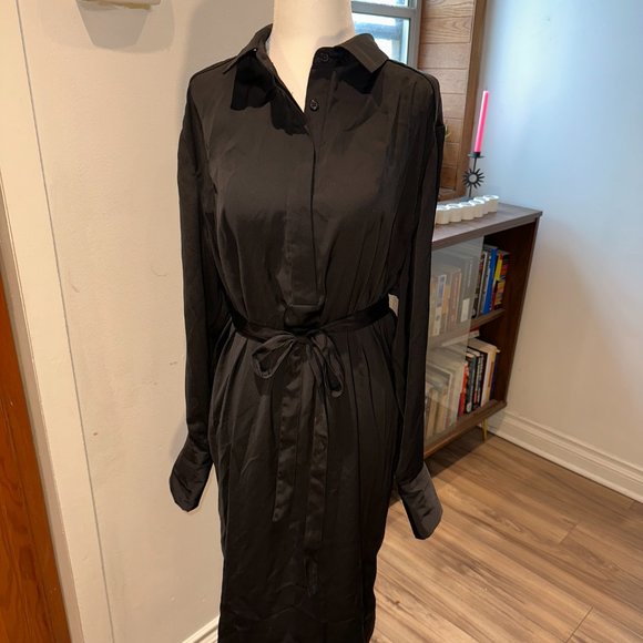 Joe Fresh - Black Satin Dress - XL - Picture 2 of 3